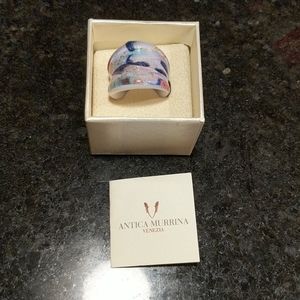 Vintage Antica Murrina Venezia Murano Glass Ring